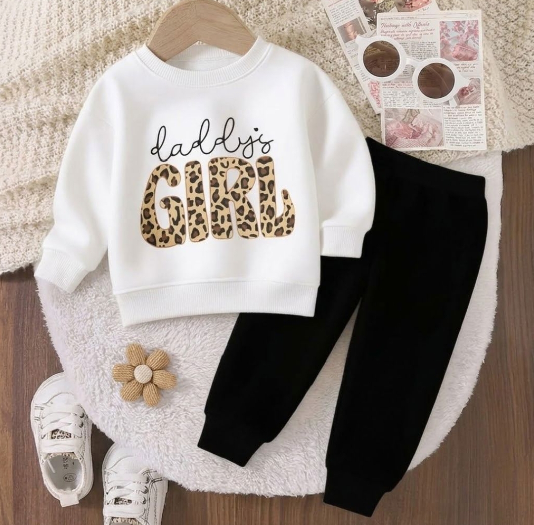 Sweatshirt And Pajama / Trouser For Kids Baby Girls Dresses Tracksuit imported Comfy Winter Warm Top Clothes Set Dresses Outfit Suit For Winter JHA