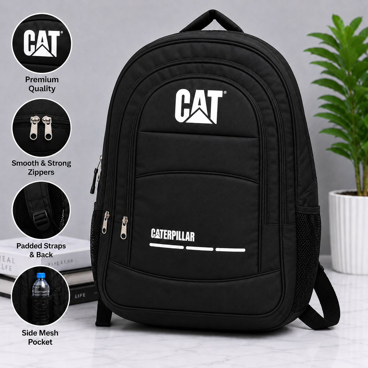 Durable Nylon All Season Laptop Bag For Men A Multi Pocket Travel Backpack Comfortable Everyday Carry