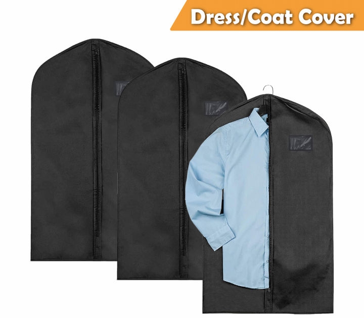 Men's Coat Cover, Suit cover with Zipper, Dust proof cover for suit, coat and three piece, two piece and four piece suit, wardrobe organisers, men's and women's suit cover with zip lock, easily hanging in wardrobe price in Pakistan