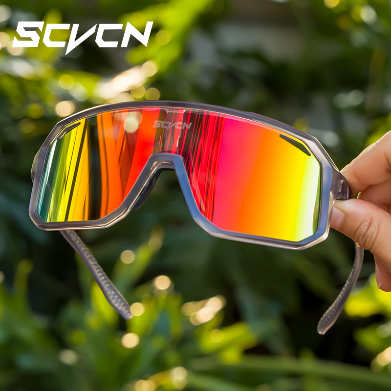 SCVCN New Cycling Glasses Men Bike Sunglasses UV400 Eyewear Outdoor Sports MTB Goggles Bicycle Women Riding Hiking Sunglasses