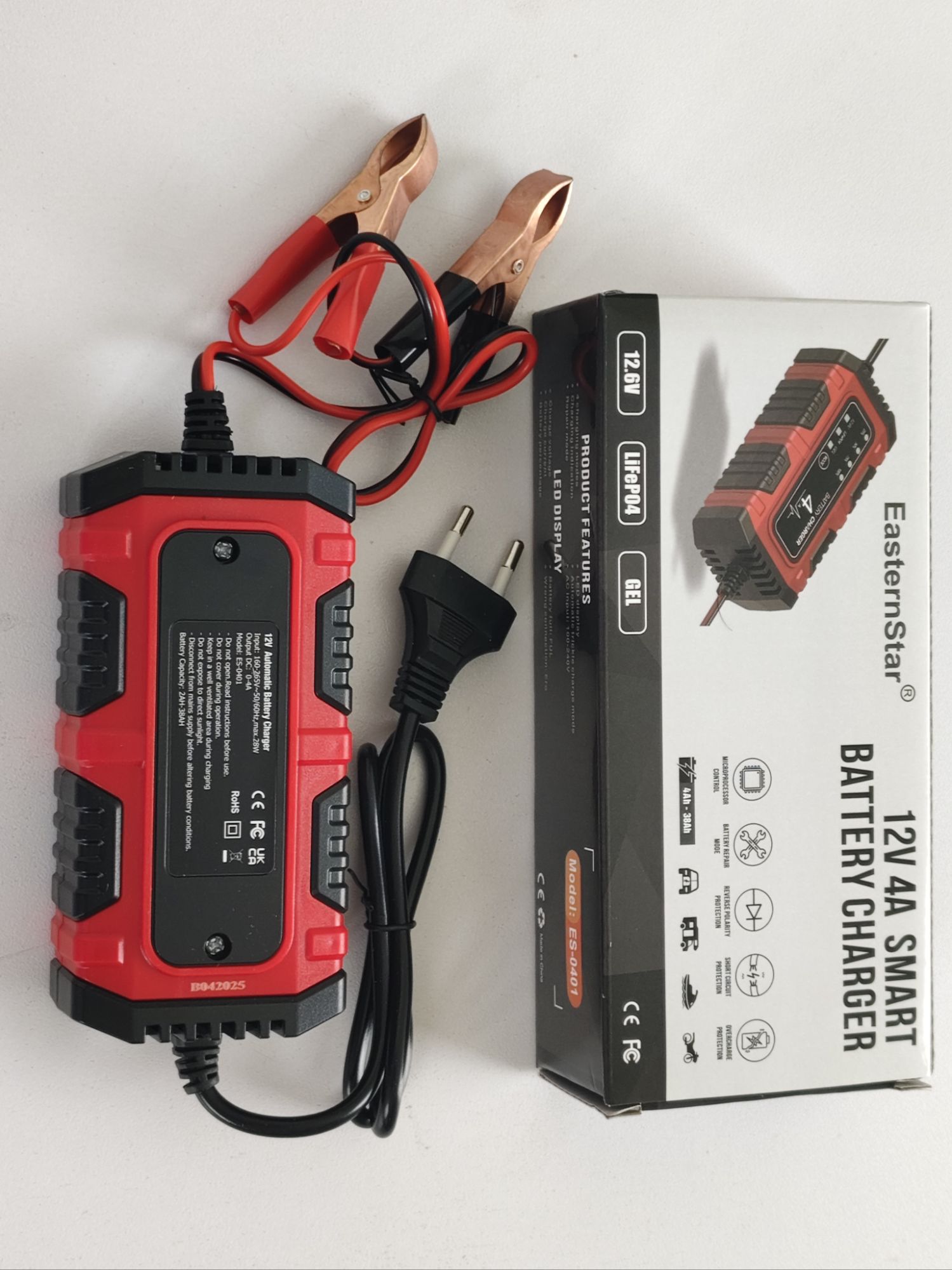 Original Automatic Battery Charger 12V 4A Lithium Battery , Dry Battery, Gel Battery Aced Battery Lifep04 Battery Digital Universal Auto For Car , motor cycle, Toy Car and DC Fan Battery Charger