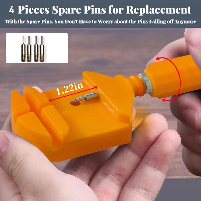 Watch Wrist Bracelet Watch Band Link Slit Strap Remover Adjuster  Pins Repair Tools Watch Accessories