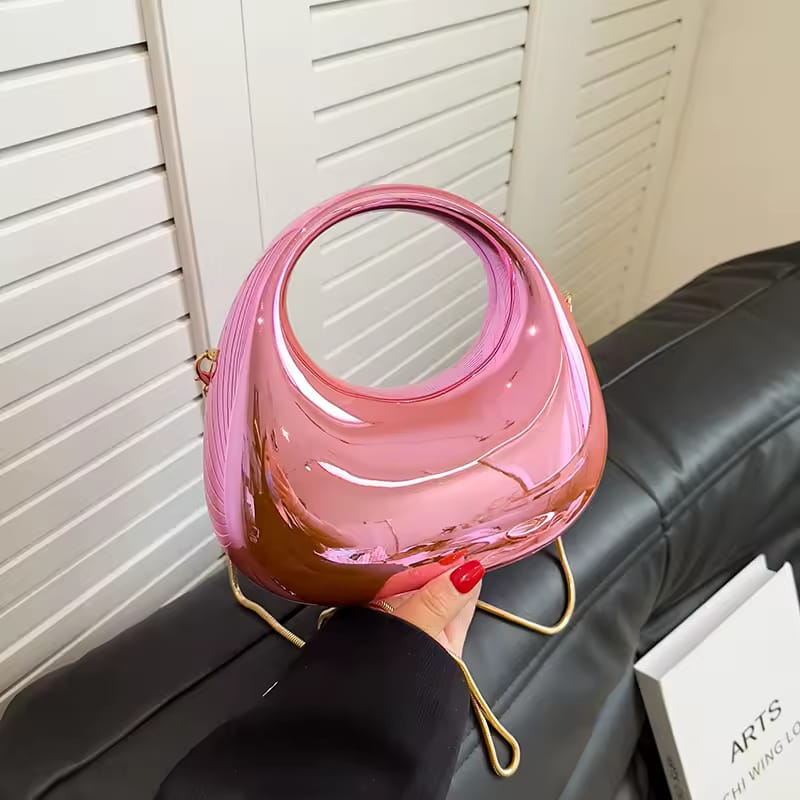 New Designer Moon Shaped Mini Clutch for Women | Moon Purses Young Lady Dinner Handbags | Luxury Evening Handbag | Eid Festival, Party, Wedding & Formal Fashion Purse
