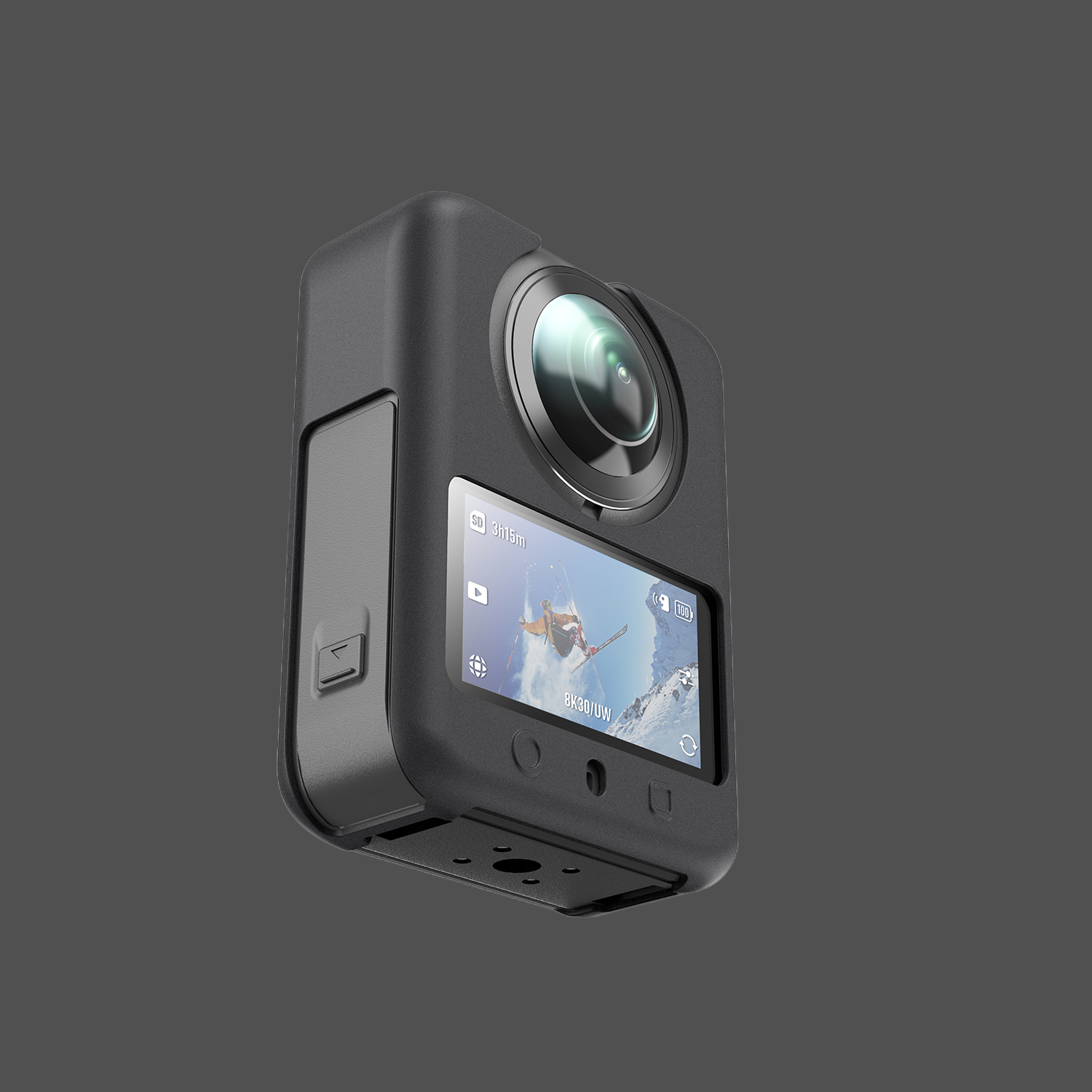 Silicone Protective Case for DJI OSMO 360 with Lens Cap Hang Rope Soft Protective Sleeve Body Cover for OSMO 360 Accessories