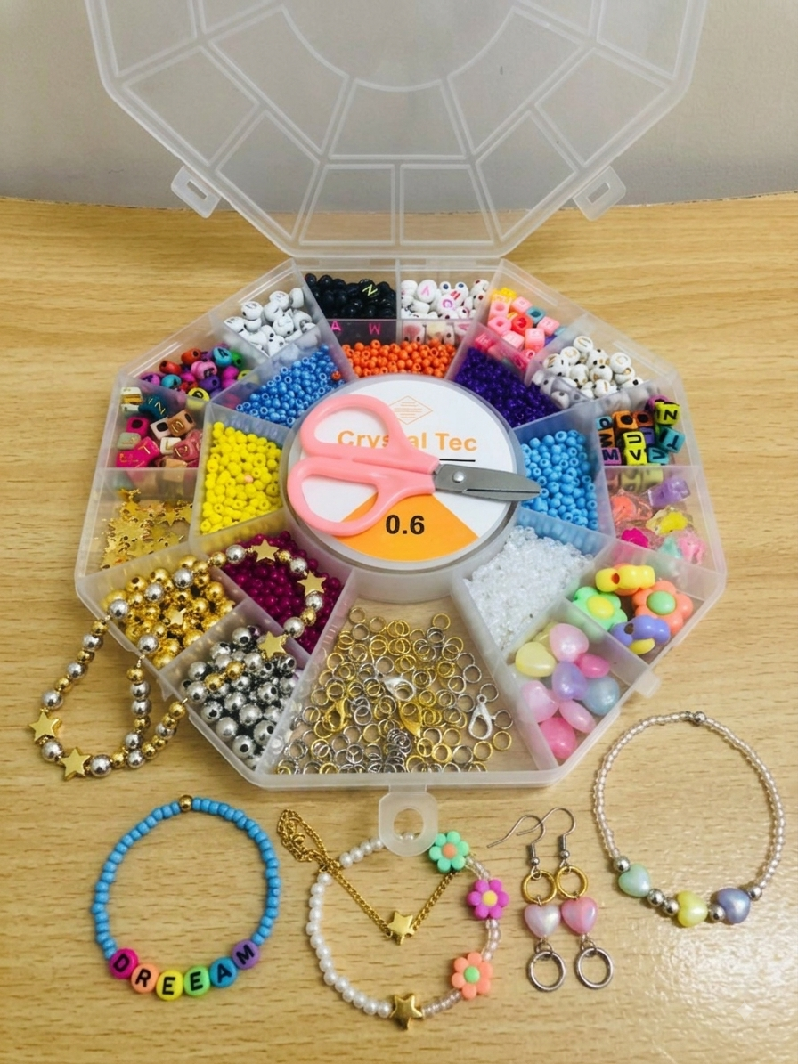 DIY Multi Beads Boxes/Bead Box with Elastic Thread tag