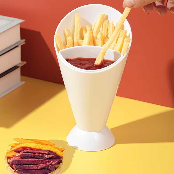 French Fries Dipping Cup Cones – Pack of Premium Sauce & Ketchup Serving Cups | Snack Holder