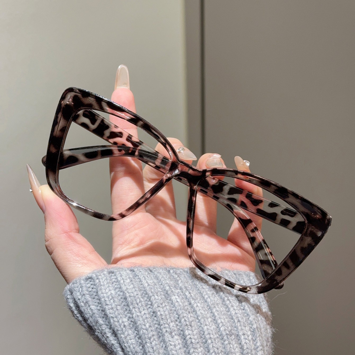Transparent Square Plain Glasses pc Frame Women Men ordinary glasses cat eye Eyewear Blocking Optical Spectacle Eyeglasses