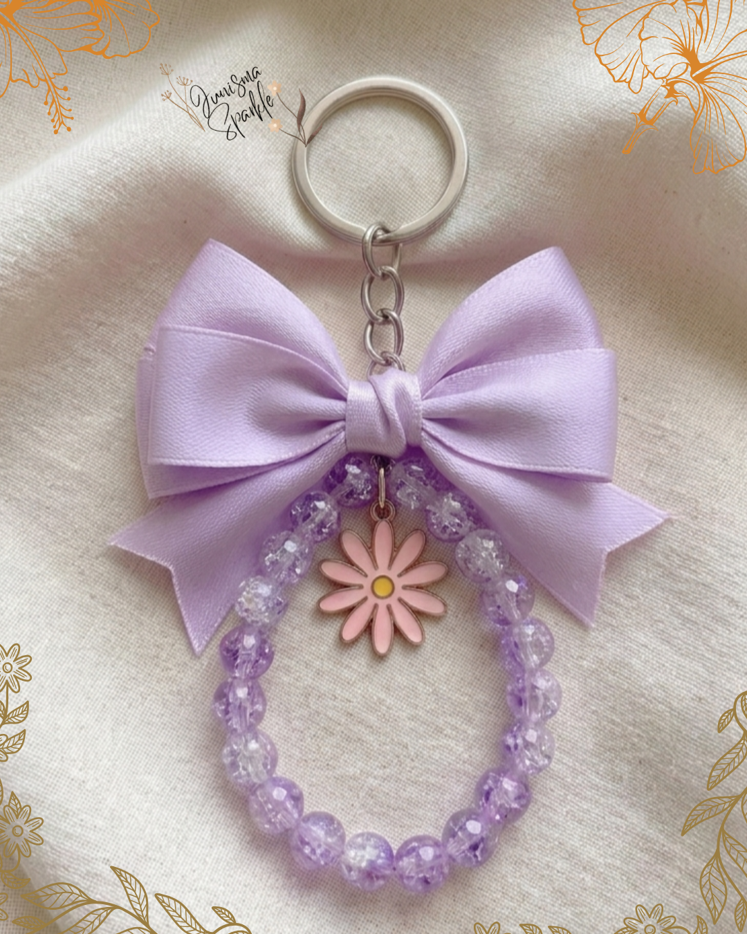 Bow keychain for Girls and women | Bow Pearl Keyring for Car Keys, Bag Charm for Purse & Handbag, Stylish Key Chain Accessory,Beaded Key Holder for Backpack,Aesthetic Key Chain for Wallet,Fashion Gift Keychain for girls | Cute Pink Bow Keychain for Girls