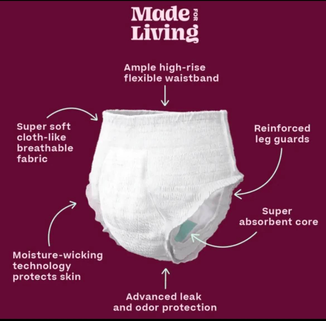 Women's Reusable Period Panties Leak-Proof Menstrual Underwear High Absorbency Comfortable Soft Briefs