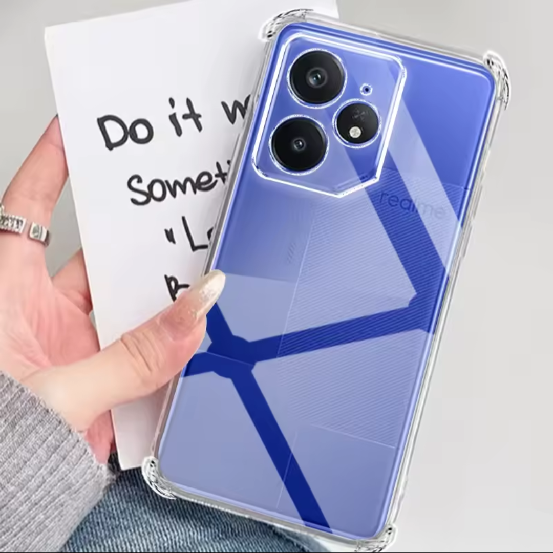 Realme Neo 7 Phone Case Transparent TPU four-corner silicone protective case soft case