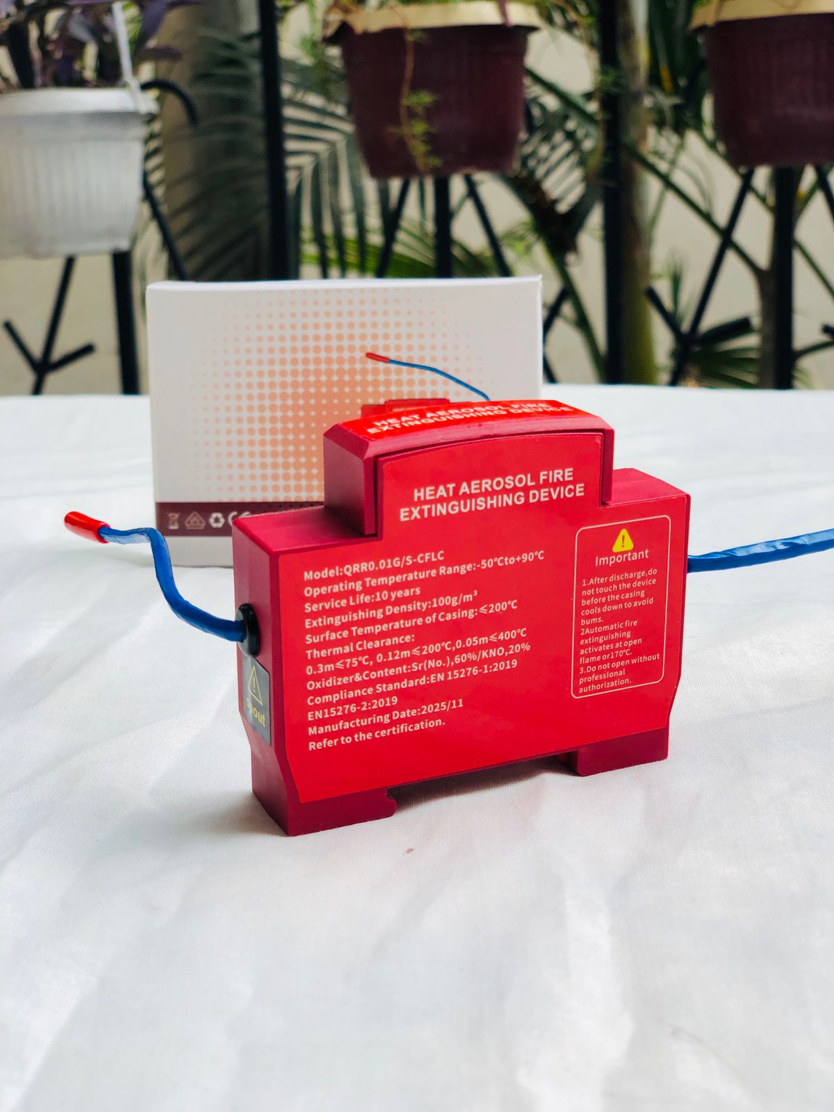 Automatic Heat Activated Fire Extinguisher Breaker  for Electrical Panels & Vehicles
