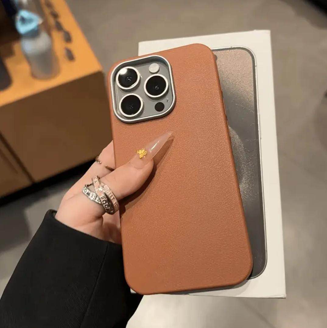 Luxury Leather Case With Camera Lens Protection