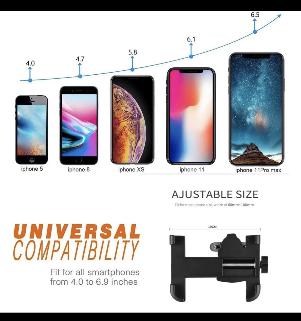 Alumunium Motorcycle & Bike Mobile Phone Holder Stand Mount Bicycle Motorcycle Holder For Handlebar Universal 360 Rotation Bike Phone Support