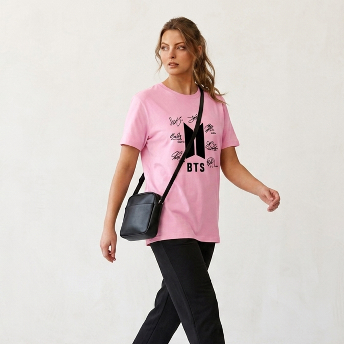 BTS Signature Casual Cotton T Shirt For Women And Girls A Ladies Top Tee Available In Multiple Sizes