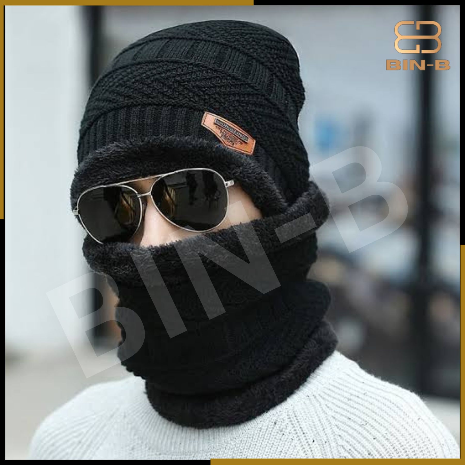 Beanie cap /Wool cap with neck warmer for men women Beanie Hat Warm Toppi beanie Hat