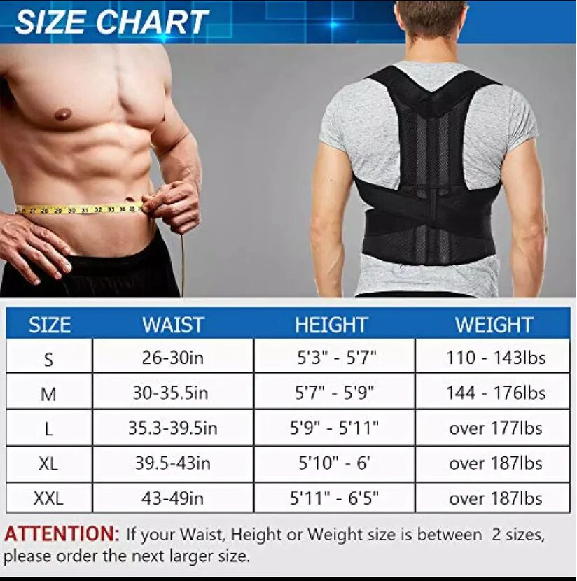 Posture Corrector & Back Support Belt | Back Pain Relief Shoulder Support | Adjustable Posture Belt