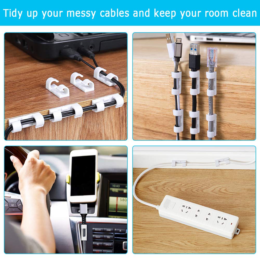 Self-Adhesive Cable Clips Wire Organizer - photo 1