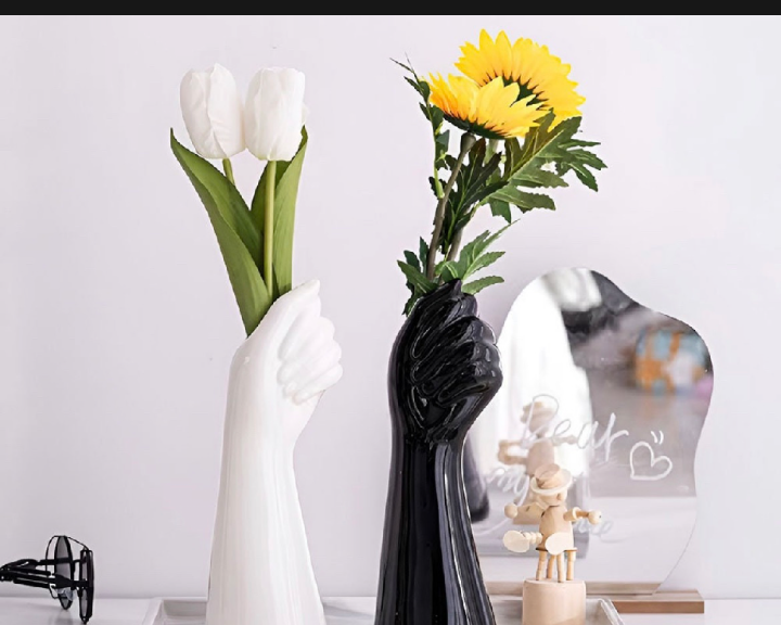 Hand vase, flower  mini hand vase for home decoration, beautiful handmade vase, concrete vase, hand shaped vase for your home, home decor vase, cute hand vase with Free Gift 🎁 100%REAL AND ORIGINAL PRODUCT