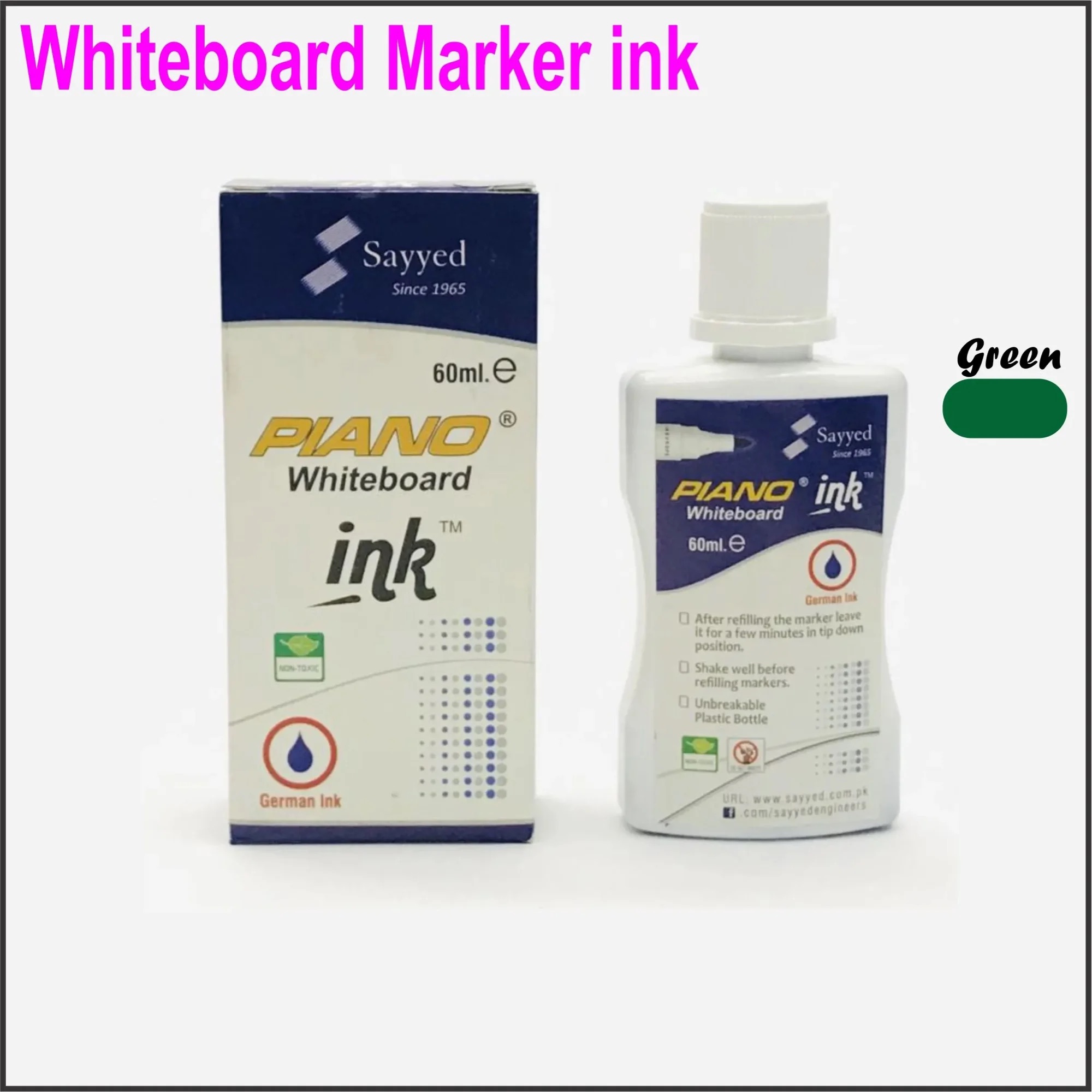 Piano Ink PIANO Whiteboard marker Refilling Ink 60ml - Pack of 1 Pcs | Daraz.pk
