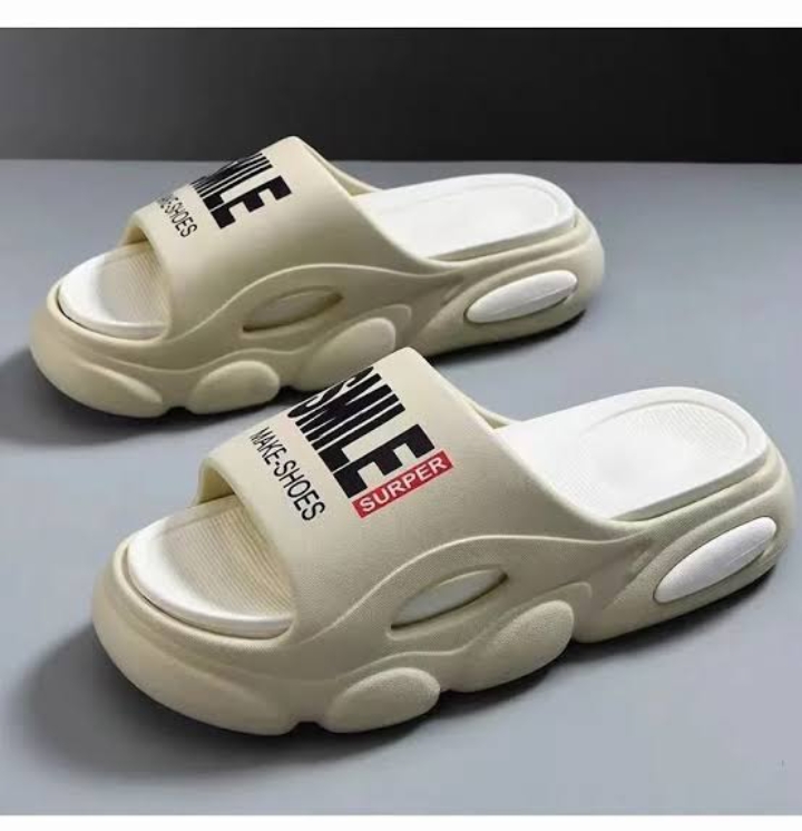 SMILE Padded Slippers for Mens & Women EVA Big Sole Slides Wedge Sandals for Mens & Women