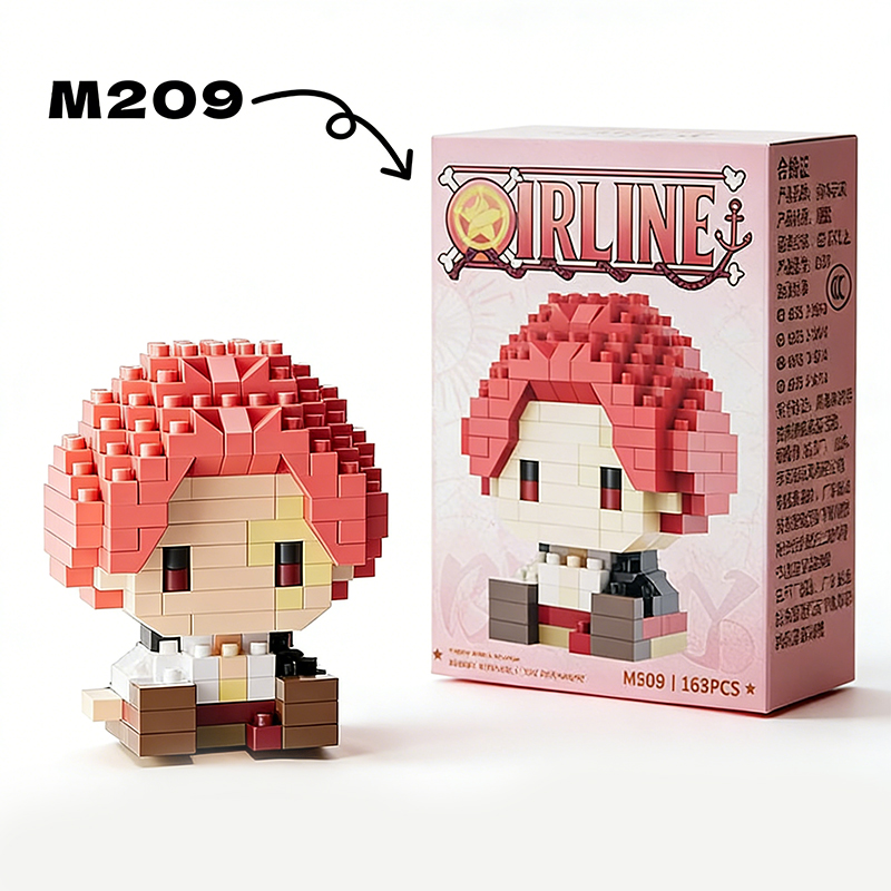 ONE PIECE Sun God Nika Luffy Micro Building Block Chopper Ace Buggy 3D Anime Model Assembly Mini Bricks Figure Toys For 