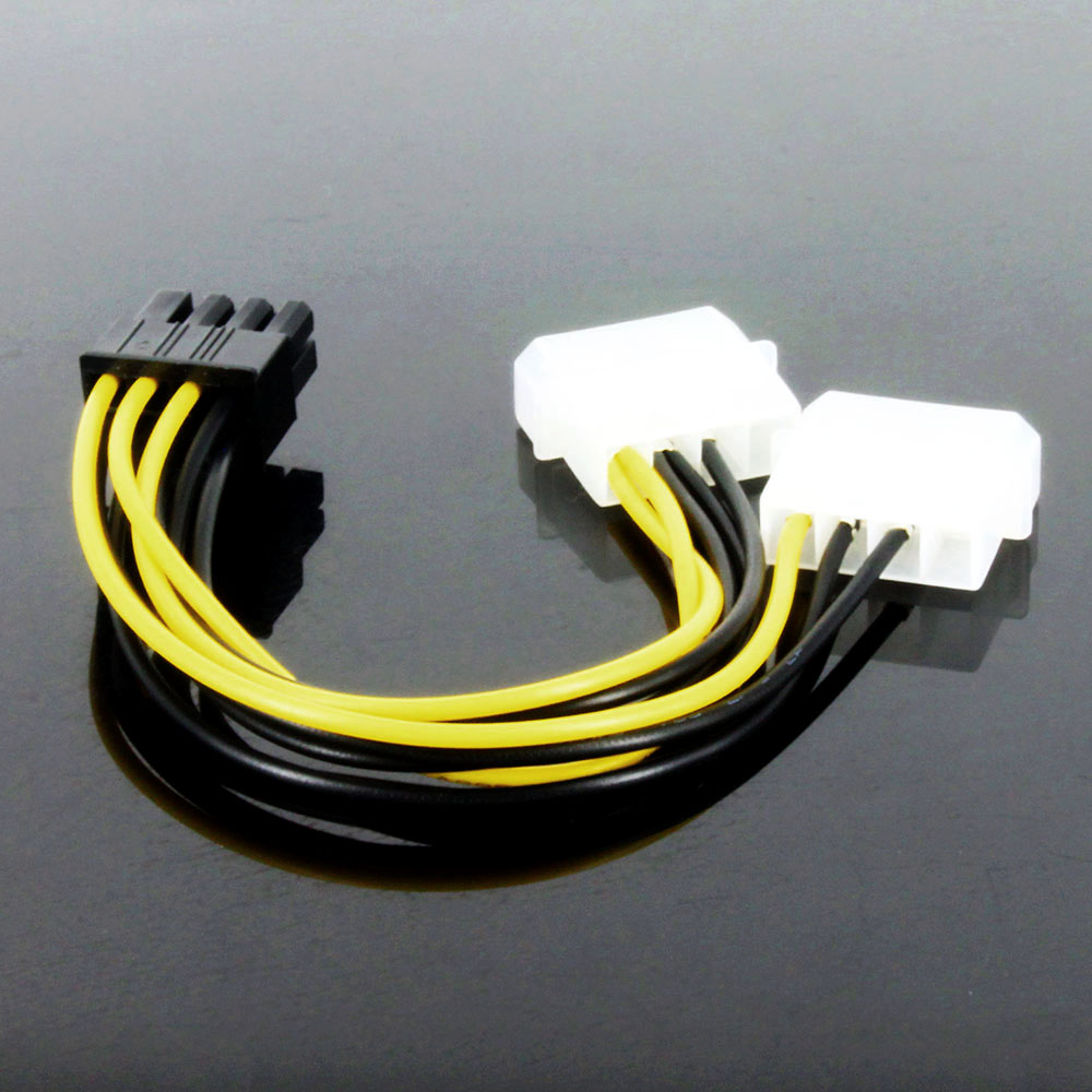 8Pin Male To Dual 4Pin Male Video Card Power Cord 8 Pin PCI Express To Dual 4 Pin Molex Graphics Card Power Cable