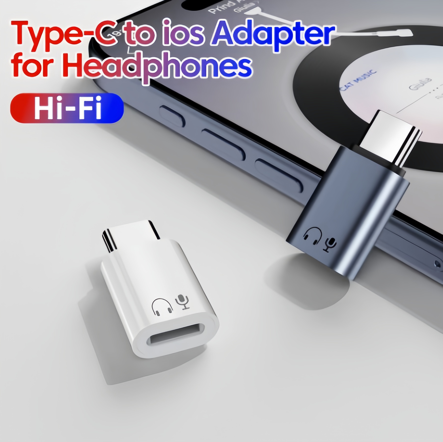Lightning Female To Type C Audio Headphones Cable Adapter Aux USB C Converter