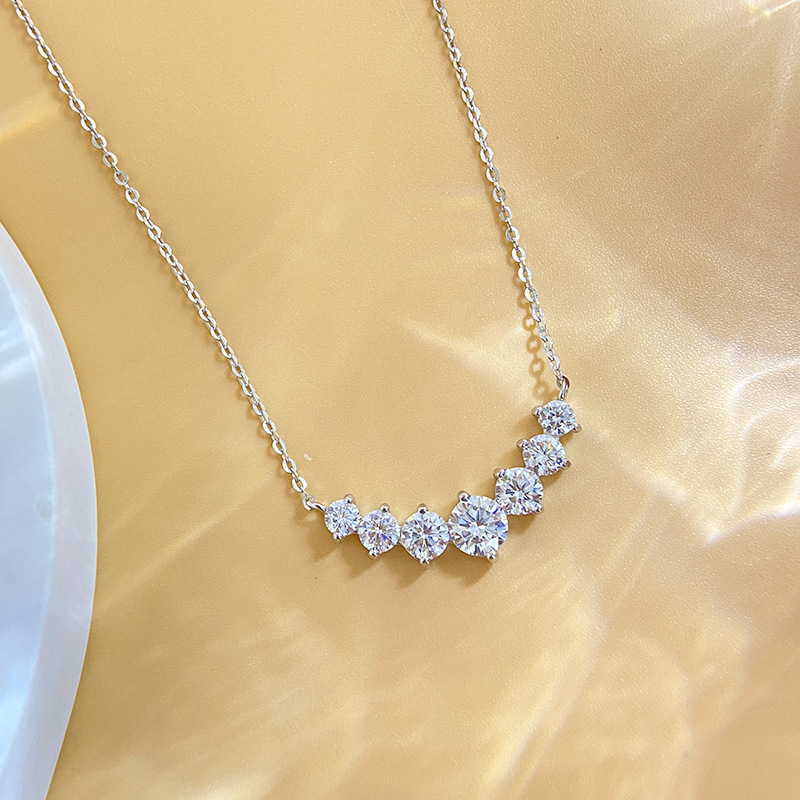 Luxury 925 Sterling Silver Necklace Noble Pendant for Women Wedding Jewelry Fine Accessories Zircon Fashion Party 