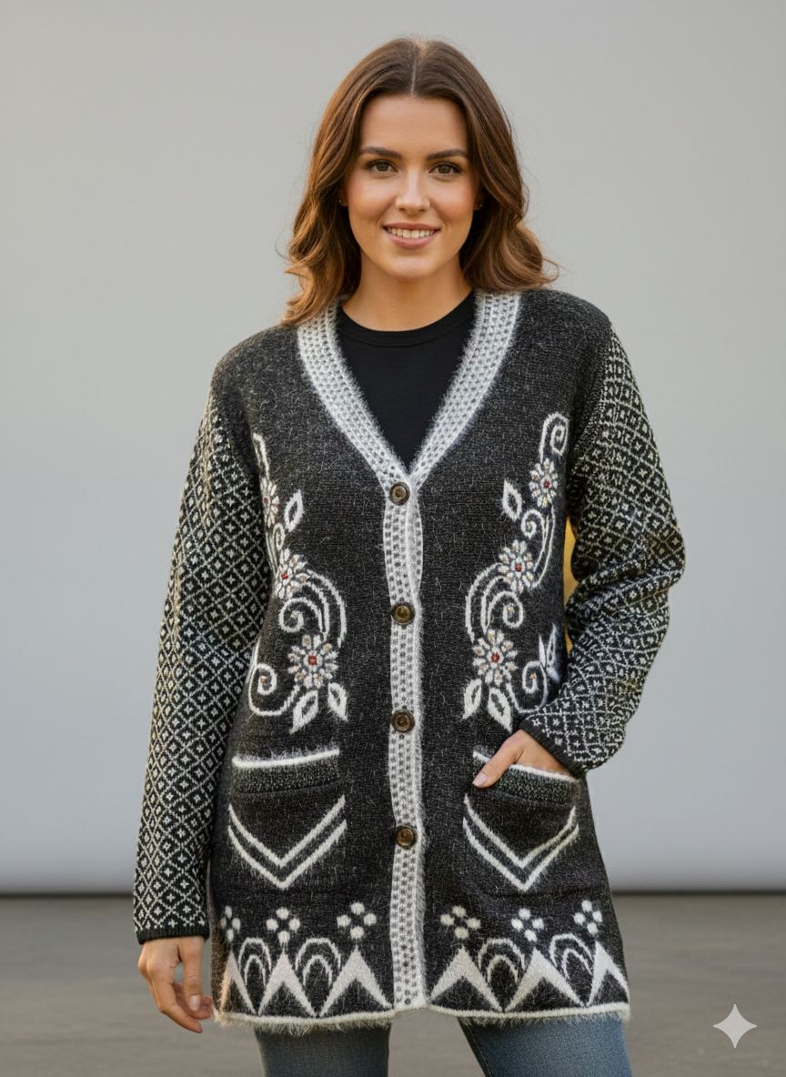 Rabbit+ pashmina wool Jersi for ladies