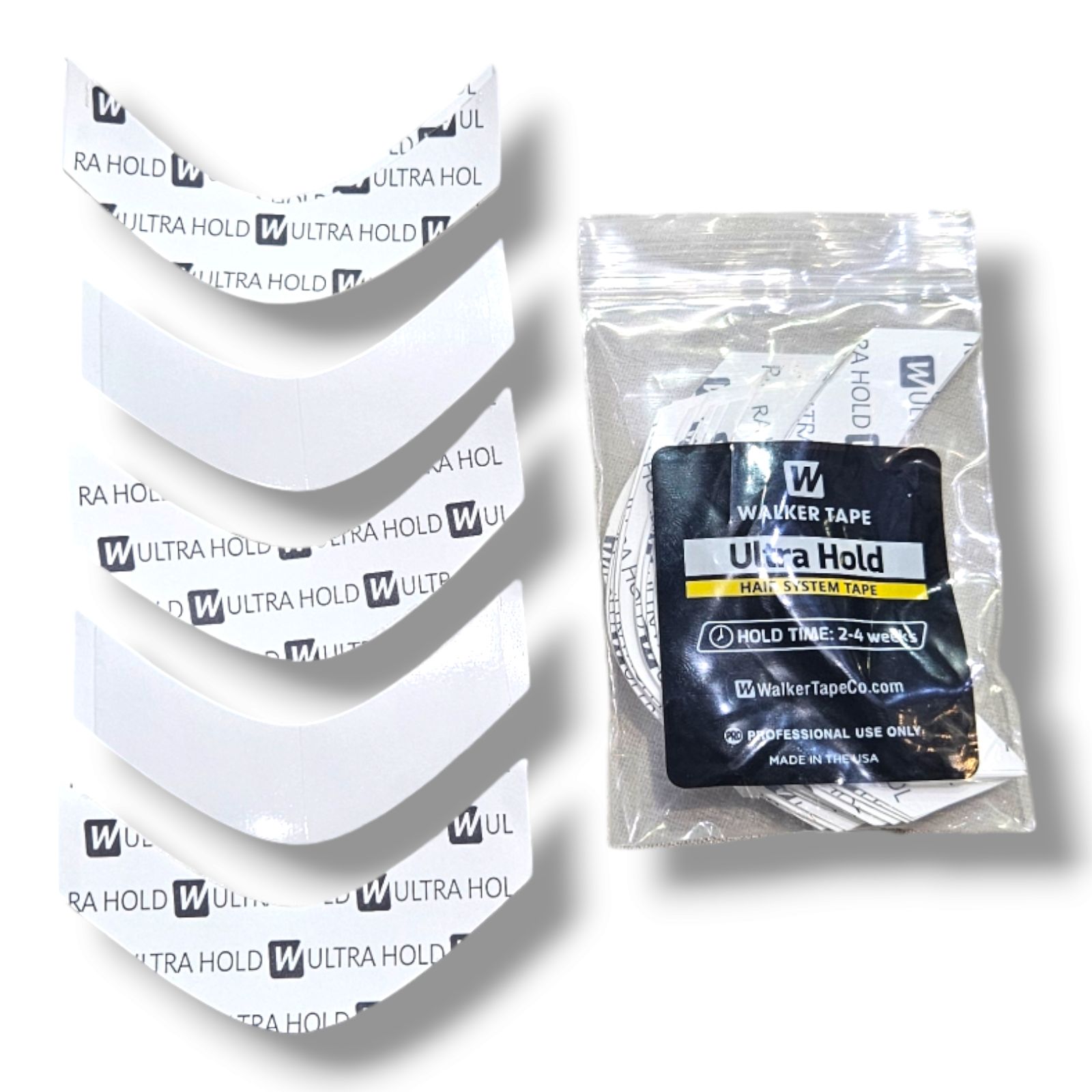 Hair System Tape Strips V-Shape - Ultra Hold Double-Sided Adhesive for Toupee, Hair Patch, Lace Wig & Tape Extensions - 20 / 36 Pcs