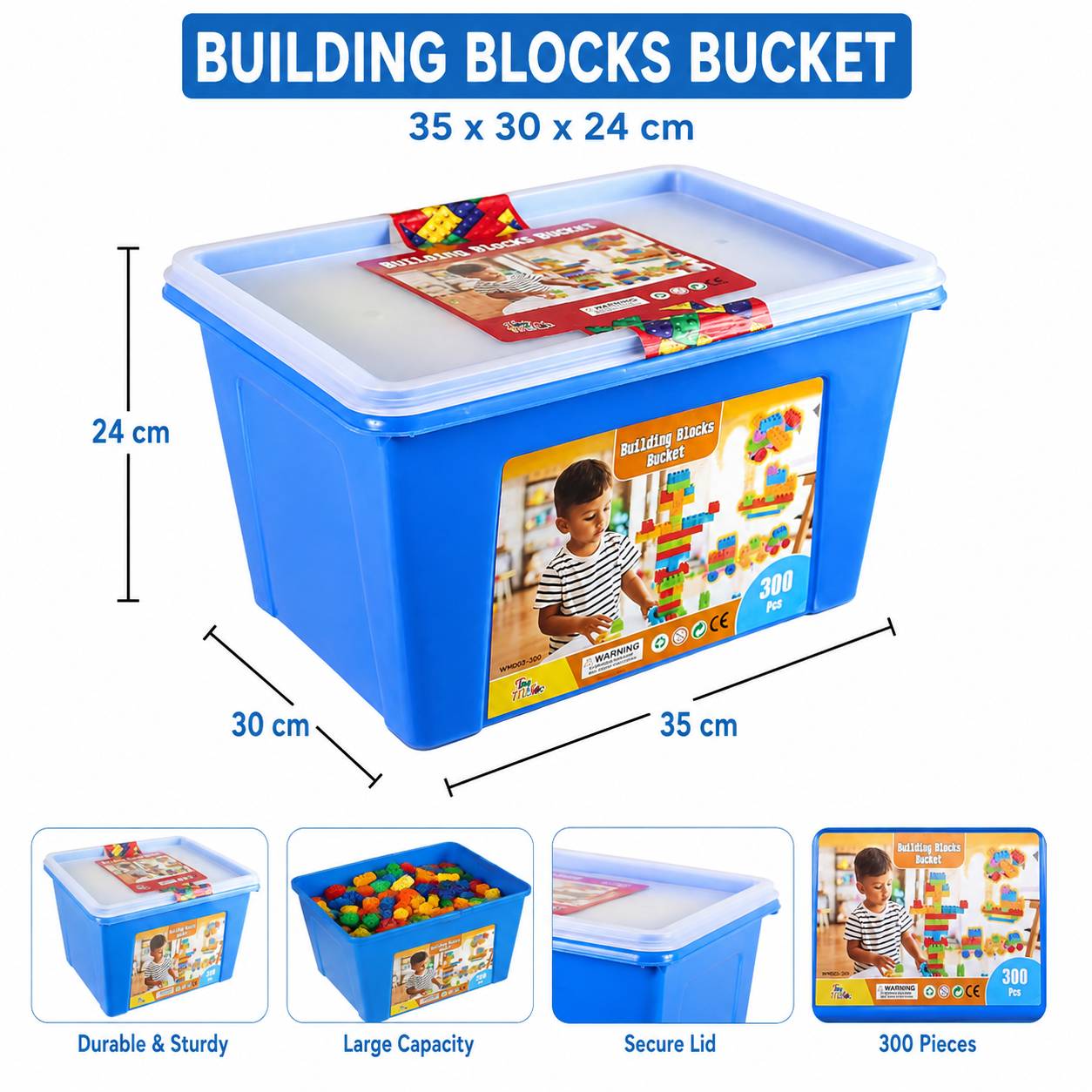 Jumbo Building Blocks for Kids, Big Size Construction Blocks with Wheels, Educational Creative Building Bricks Toy, Interlocking DIY Building Blocks Set for Boys & Girls, STEM Learning & Sensory Play Toy