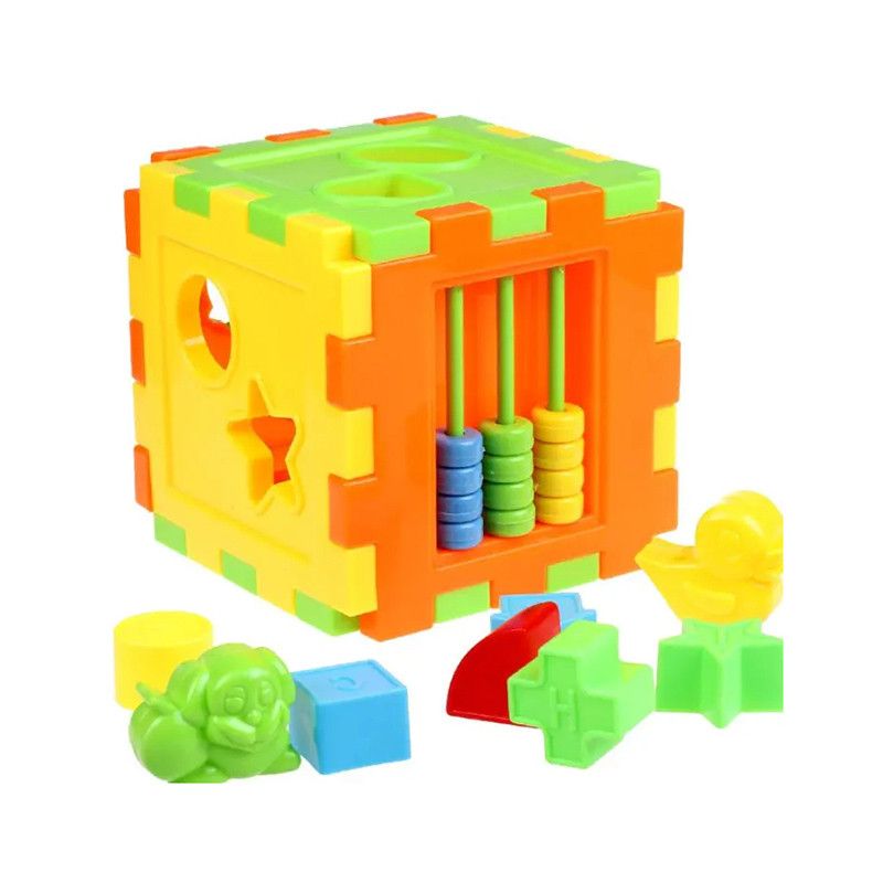 Educational learning discovery cube early learning toy for kids  - shapes learning - learning clock - puzzles