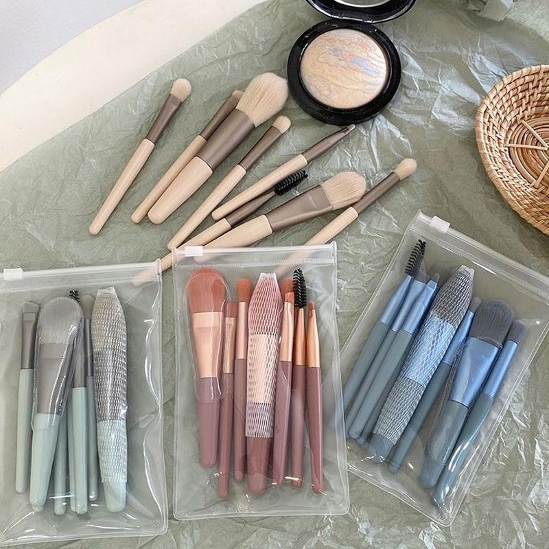 8 Pcs Mini Travel Portable Soft Makeup Brushes Set – Lightweight & Compact for Eyeshadow Blush & Contour Ultra-Soft Bristles & Travel-Friendly Design