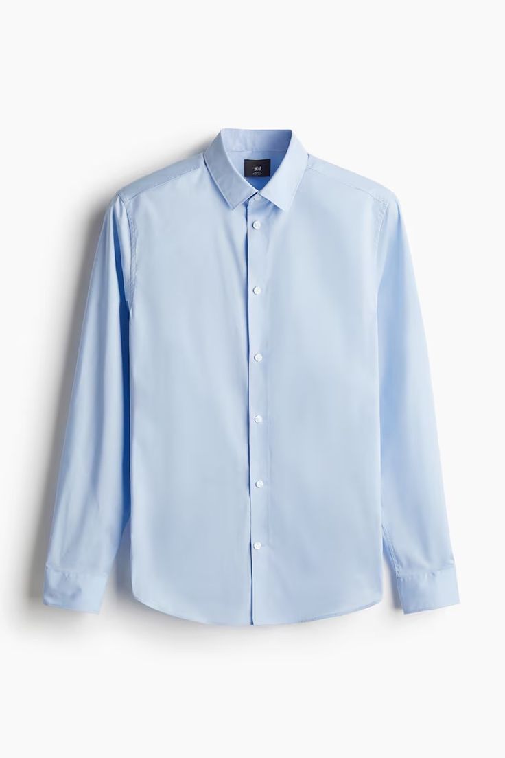 MENS BLUE OFFICE COTTON SHIRT