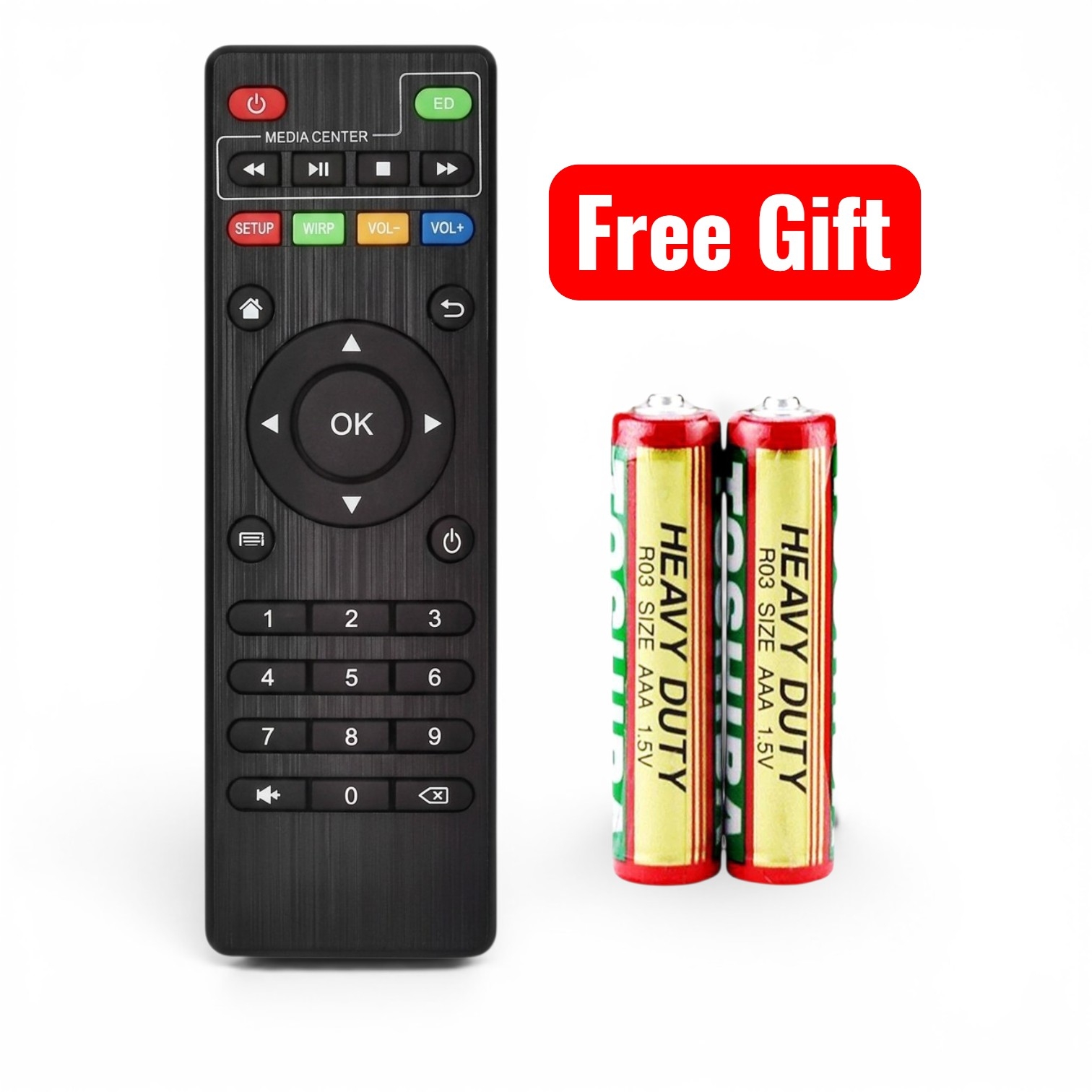 X96 / X96q / X96 mini / T9 (Pack of 2 & 3) Smart Android TV Box Remote. Universal Replacement Remote control for Android TV box H96 pro+ / M8N / M8C / M8S / V88 / X96 Mini / MXQ / T95N / T95X / T95 / H96 / X96Q Pro Plus MXQ + FREE Cell