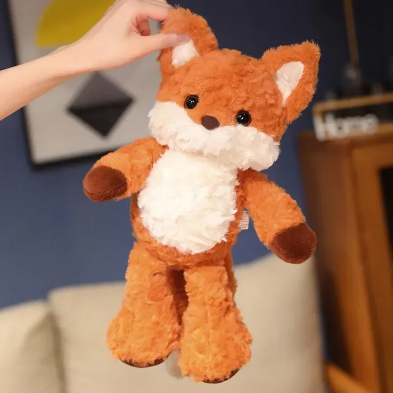 Cute Fluffy Fox Plush Toy Soft Cartoon Orange Foxes Stuffed Doll Baby Appease Children Toys