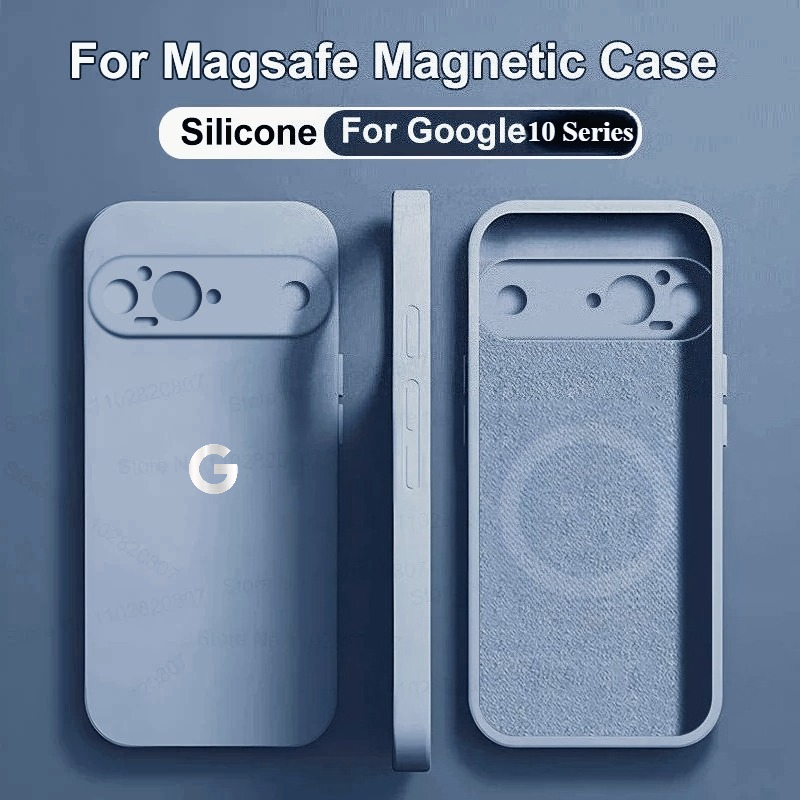 Original Liquid Silicone Candy Color Magnetic Charge Skin-friendly Case For Google Pixel 11 10 9 Pro XL 8 7A/Pro Protector Cover