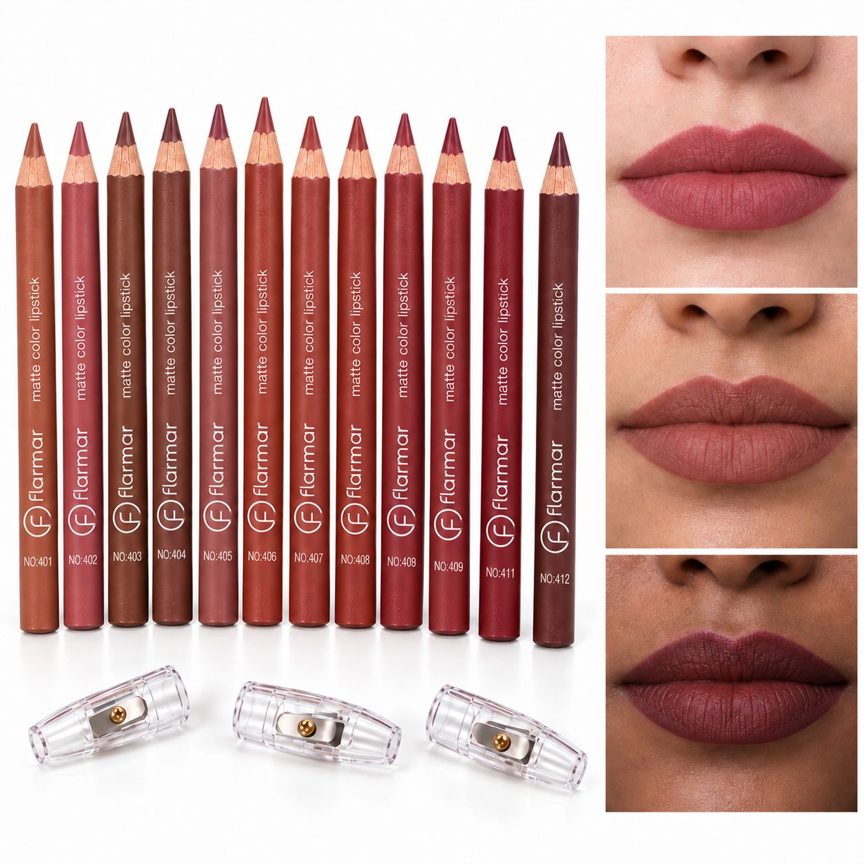 Dark Brown Lip Pencil - Long Lasting Lipliner & Lip Crayon | Brown Lipstick Pencil Lip Liner For Women