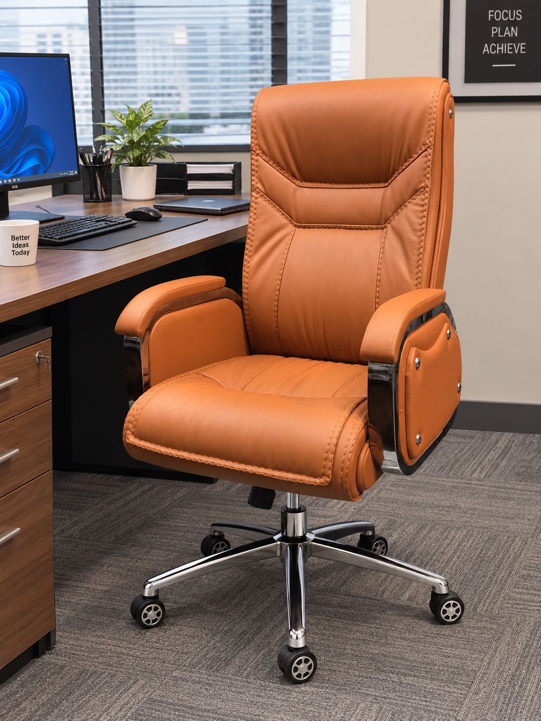 Office Revolving Chair/ Boos Chair/ Computer Chair/ Comfortable Chair , dining chairs, chairs for office,schools, restaurants, meetings.
