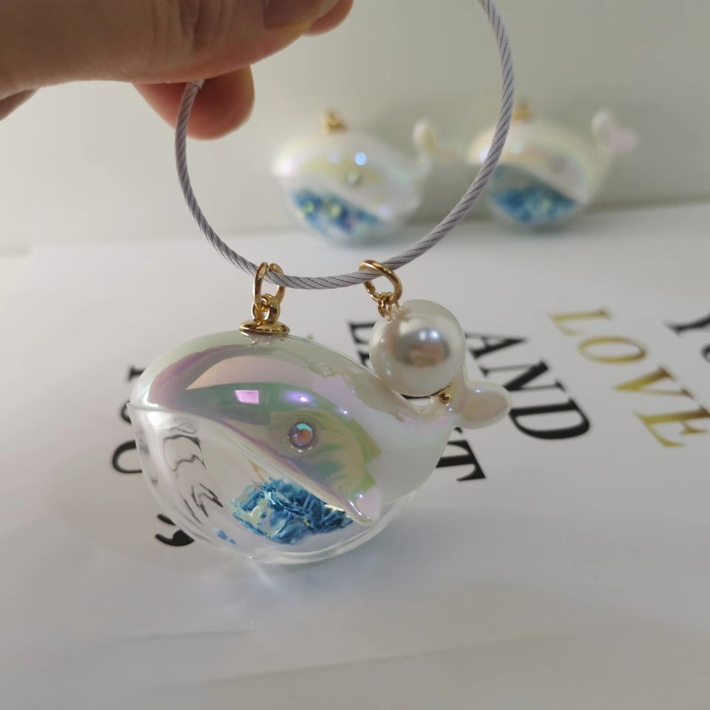 Cute Whale Dolphin Keychain Marine Animal Doll Kawaii Keyring For Car Key Chain Accessories Women Couple Bag Jewelry