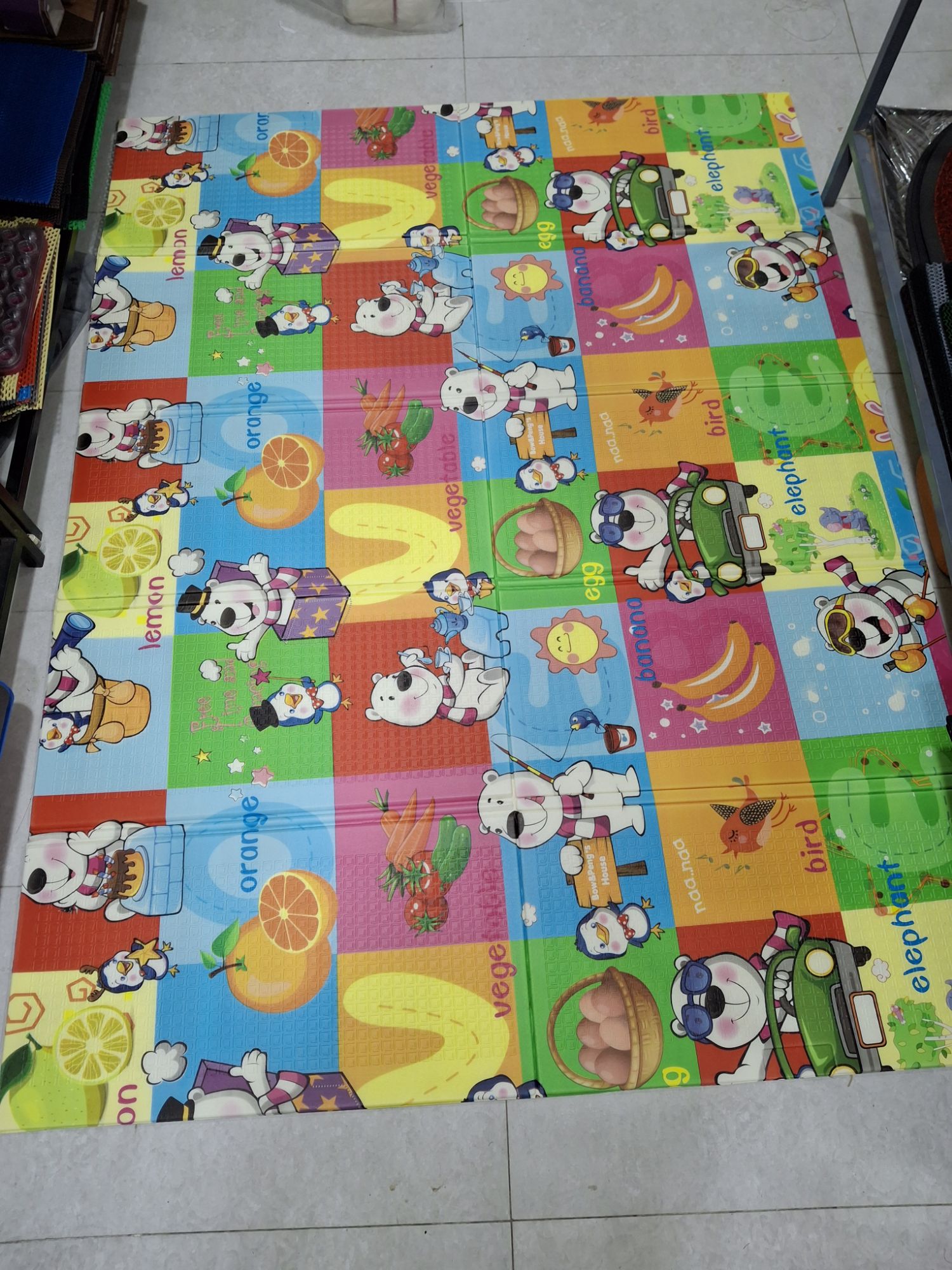 Baby Play mat,  (6X6.5 Ft) Extra Large & Thick Foam Crawling mat, Reversible & Waterproof Baby Mat for Infants, Toddlers, Kids Indoor Outdoor, Portable playmat for Babies with Travel Bag