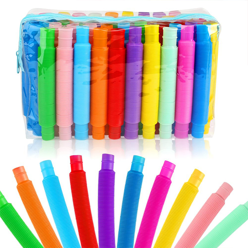 5/10/20/30pcs Pop Tube Toys Sensory Fidget Toy for Boys Girls Kids Birthday Favor Stress Relief  Classroom Prizes