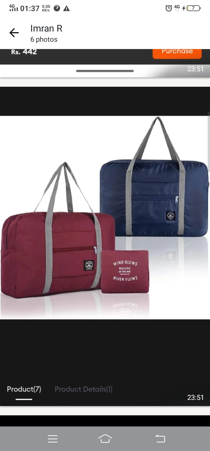 Foldable Travel Duffel Bag Large Capacity Waterproof Luggage Storage Bag | Portable Carry-On Travel Organizer