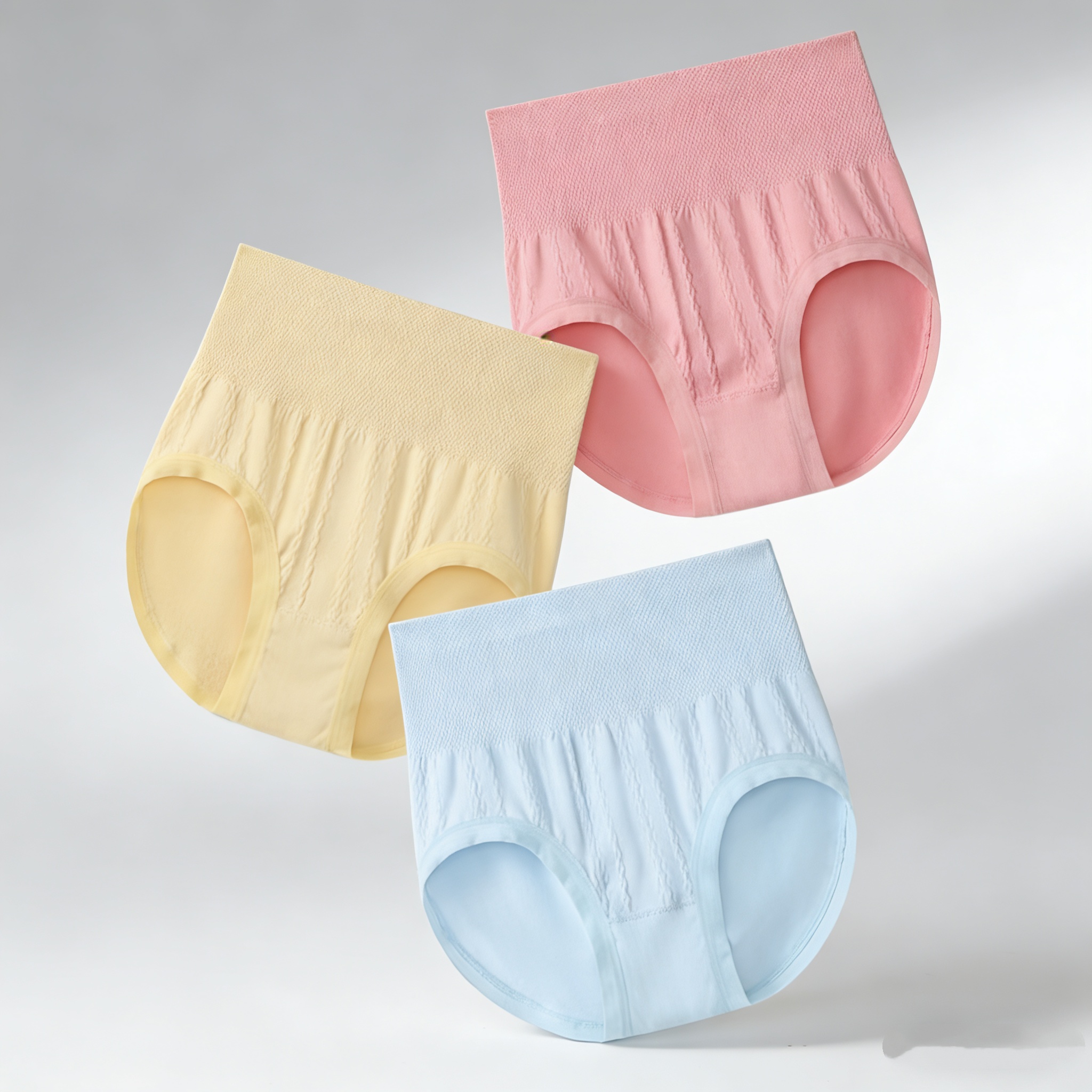 3PCS/set Universal Underwear Woman High Waist Women's Panties Comfort Cotton Brief Breathable Panty Underpants for Ladies