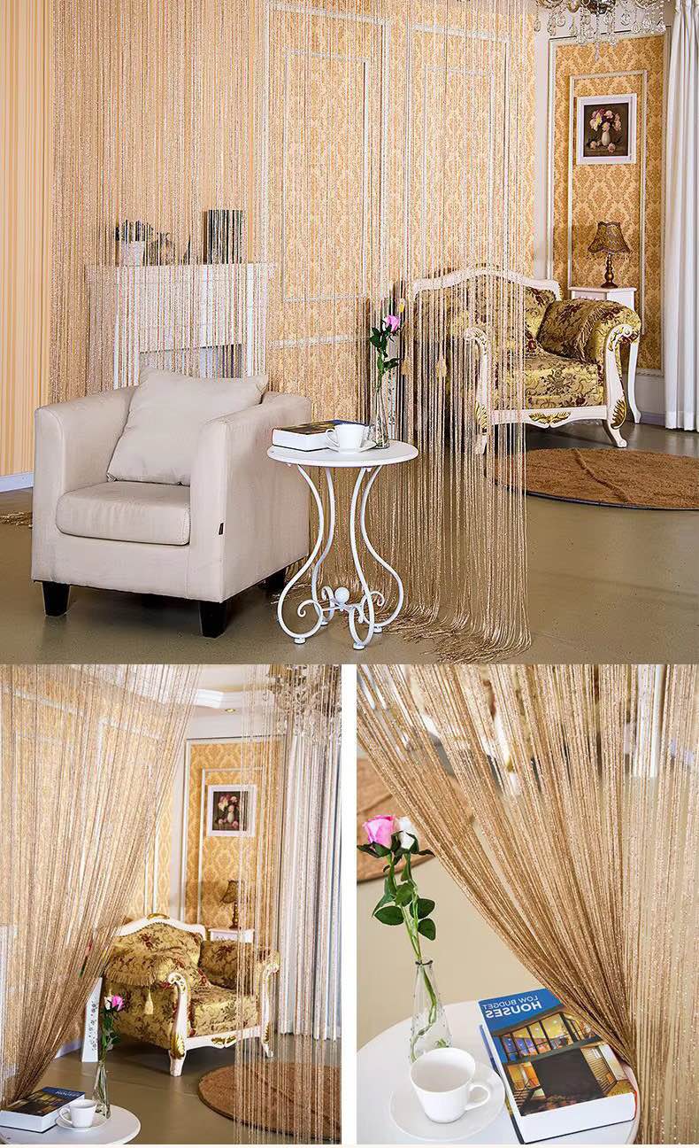 200x100 cm Luxury Crystal Curtain Flash Line Shiny Tassel String Door Curtain Window Room Divider Home Decoration cortinas