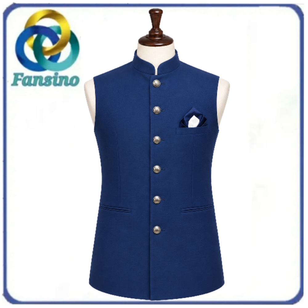 Navy Blue Waistcoat By Fansino | Premium Quality Waist Coat For Men