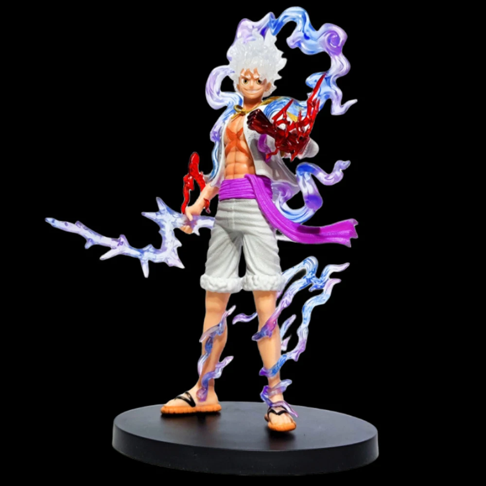 19CM Anime One Piece Luffy GEAR 5 Figurine Nika Sun God Action Figures Collectible Model Doll Toys Children 