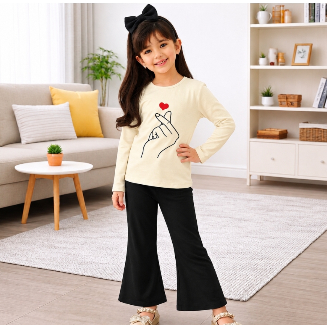 All Seasons T-shirt And Trouser For Baby Girls Dresses Full Sleeves Tee Top Clothes Set Dresses Outfit Suit For Baby Girls JHA