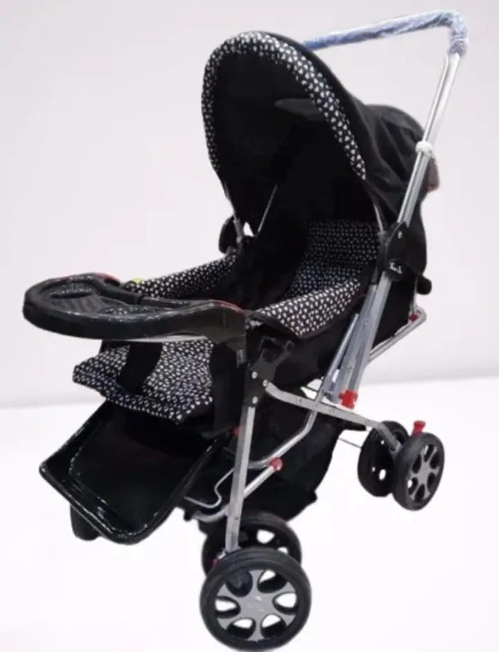 Baby stroller pram best for new born foldable reversible wheels adjustable available in discounted price