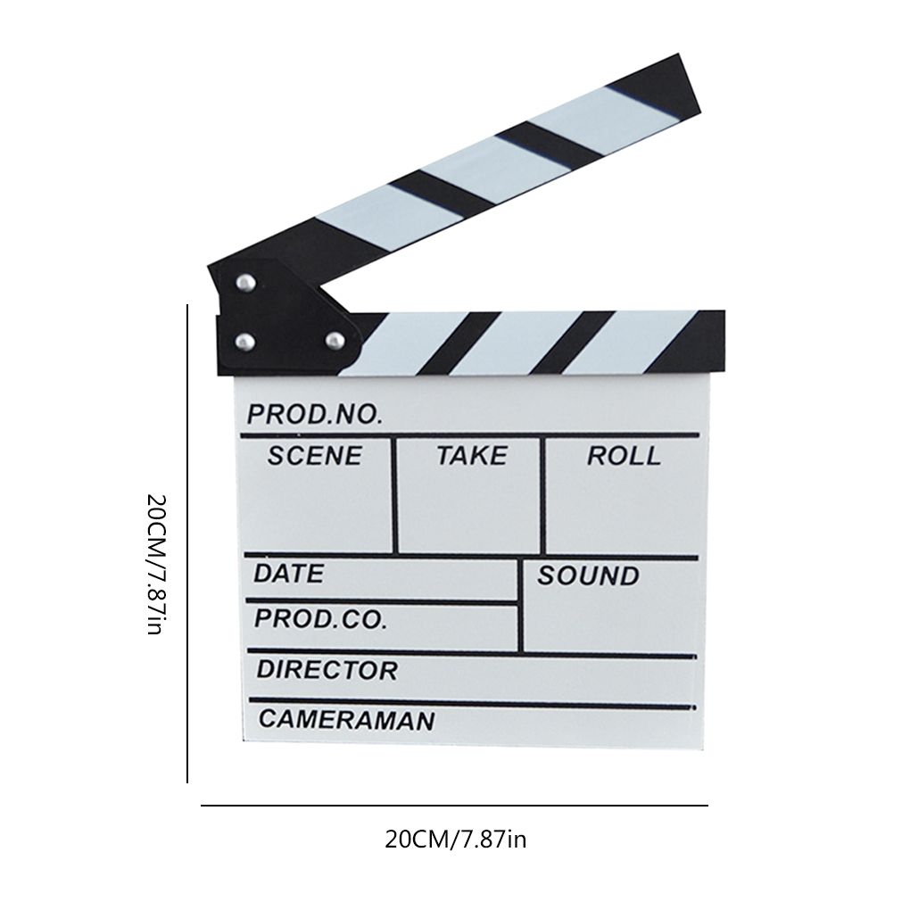 30 x 27cm Vlog Recording Photography Prop Director TV Movie Clapboard Clapperboard Video Scene